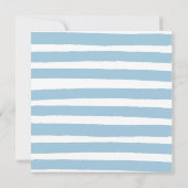 少年の青い帆船の赤ちゃんシャワーを浴びる サンキューカード (裏面)