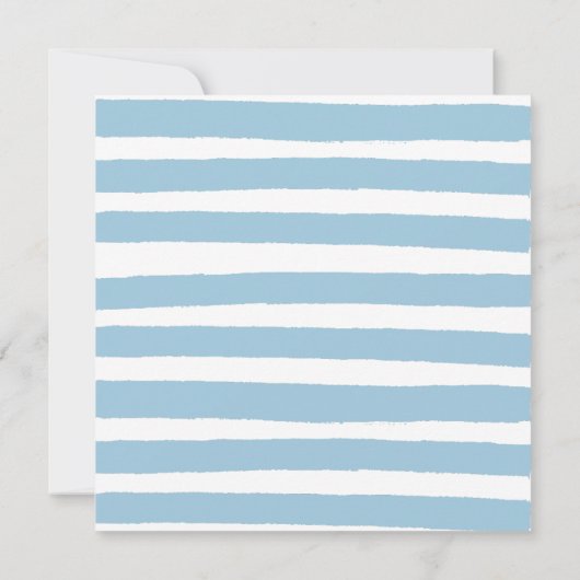 少年の青い帆船の赤ちゃんシャワーを浴びる サンキューカード (裏面)