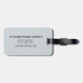 少年の青い水彩サファリパターンキッズ名 ラゲッジタグ (裏面横)