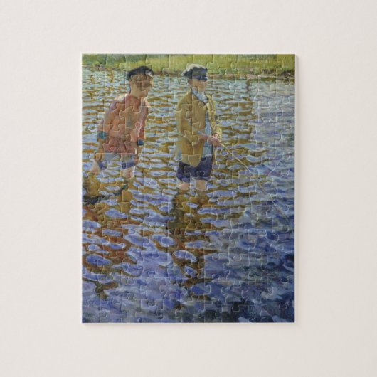 少年の魚釣りザリバー(ヴィンテージアングラーズ) ジグソーパズル (縦)