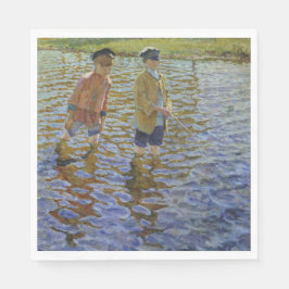 少年の魚釣りザリバー(ヴィンテージアングラーズ) スタンダードランチョンナプキン