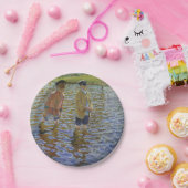 少年の魚釣りザリバー(ヴィンテージアングラーズ) ペーパープレート (パーティー)