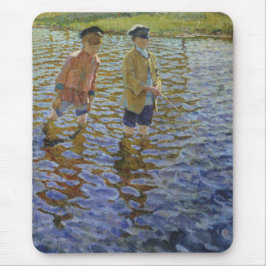少年の魚釣りザリバー(ヴィンテージアングラーズ) マウスパッド