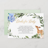 少年の鹿の青い金ゴールドの緑の本の要求の挿入 エンクロージャーカード (正面/裏面)