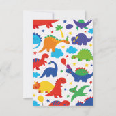 少年の3レックス第3恐竜誕生日 招待状 (裏面)