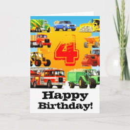 少年の4th誕生日トラック カード
