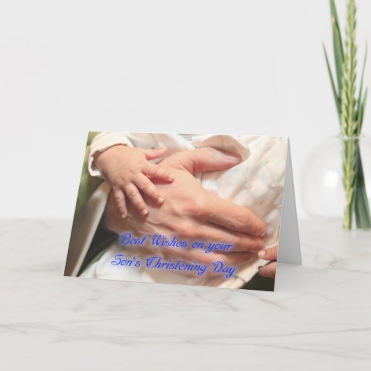 少年の《キリスト教》洗礼式や命名式 カード (正面)