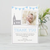 少年の《キリスト教》洗礼式や命名式/バプテスマサンキューカード サンキューカード (スタンド正面)
