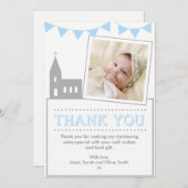 少年の《キリスト教》洗礼式や命名式/バプテスマサンキューカード サンキューカード (正面/裏面)