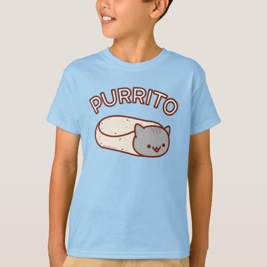 少年のTシャツ – PURRITO CAT Burrito Tシャツ (正面)