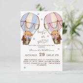 少年または少女ピンクの青いクマの性別を明かす 招待状 (スタンド正面)