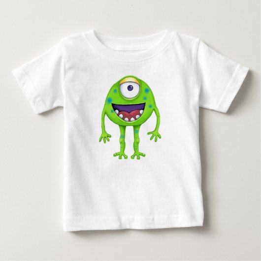 少年または少女用Tシャツ - グリーンモンスター ベビーTシャツ (正面)