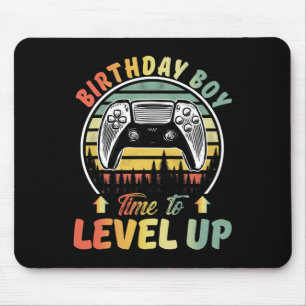 少年よレベルアップの時だ ビデオゲーム ゲーマー 誕生日 1 マウスパッド
