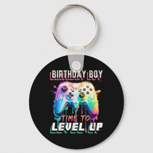少年よレベルアップの時だ ビデオゲーム 誕生日会 少年 キーホルダー