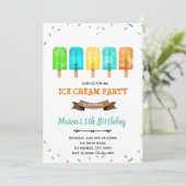 少年アイスポップ アイスクリーム テーマの招待状 招待状 (スタンド正面)