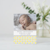 少年イエローグレードット新生児発表 案内ポストカード (スタンド正面)