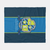 少年エドワードまたは文字Eの名前は青い毛布を意味する フリースブランケット (正面(横))