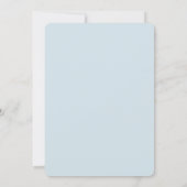 少年エレガントのためのブルーウォーター色バプテスマ招待状 招待状 (裏面)