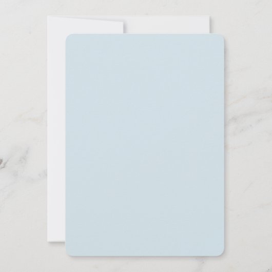 少年エレガントのためのブルーウォーター色バプテスマ招待状 招待状 (裏面)