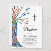 少年エレガントバプテスマ《キリスト教》洗礼式や命名式招待状 招待状 (正面)