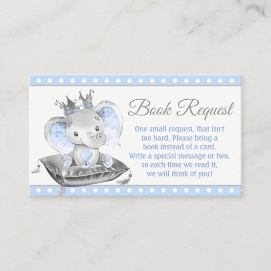 少年エレファントプリンスブックリクエスト エンクロージャーカード (正面)