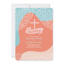 少年オレンジとブルーの十字架の洗礼