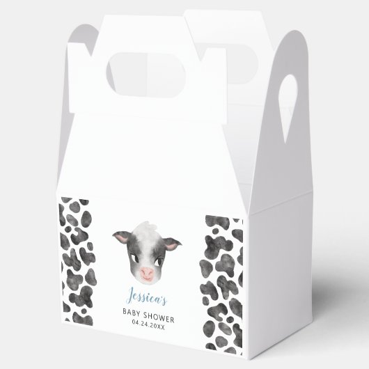 少年カウファーム動物の赤ちゃんシャワー フェイバーボックス (オープン)