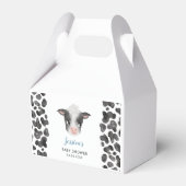 少年カウファーム動物の赤ちゃんシャワー フェイバーボックス (正面サイド)