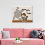 少年カウボーイ、夢を信じて キャンバスプリント (インサイチュ (リビング))