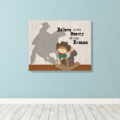 少年カウボーイ、夢を信じて キャンバスプリント (インサイチュ (ウッドフロア))