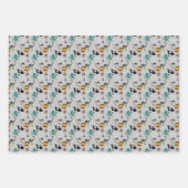 少年カッコいいのタイル模様 ラッピングペーパーシート (正面3)