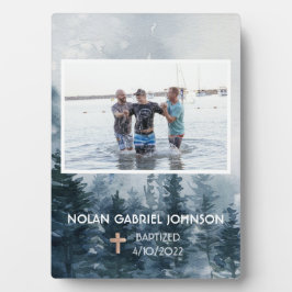 少年キリスト教洗礼記念額 フォトプラーク