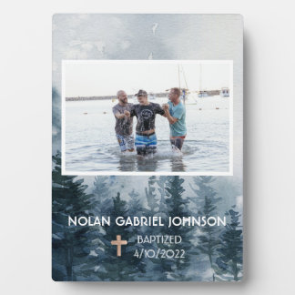 少年キリスト教洗礼記念額 フォトプラーク