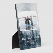 少年キリスト教洗礼記念額 フォトプラーク (側面)