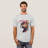 少年クリエイティブ心ラベルデザイン Tシャツ (正面フル)