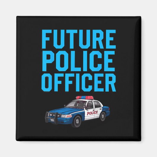 少年クール子供のための警察官デザイン幼児C マグネット (正面)
