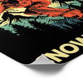 少年クール子供用スノーボードSのスノーボードデザイン ポスター (角)