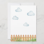 少年グリーントラクター誕生日パーティー 招待状 (裏面)