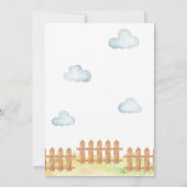 少年グリーントラクター農場誕生日パーティー 招待状 (裏面)