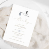 少年コウノトリの赤ちゃんシャワー 招待状