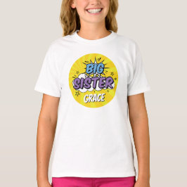 少年コミックブックのスーパーヒーローベビーシャワービッグシスター Tシャツ