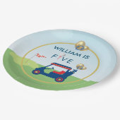 少年ゴルフ テーマ 5歳の誕生日パーティー ペーパープレート (アングル)