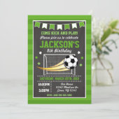 少年サッカーの誕生日招待状 招待状 (スタンド正面)