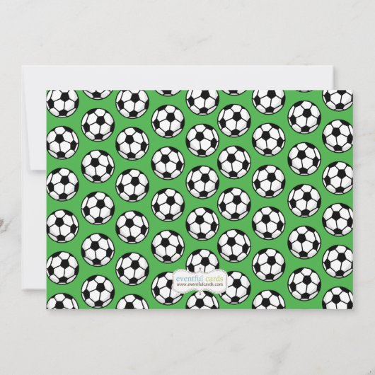 少年サッカー誕生日パーティーの招待 招待状 (裏面)