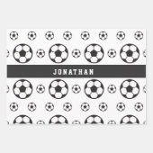 少年サッカー選手の名前 チーム スポーツ ファン ボール ラッピングペーパーシート (正面)