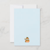 少年サル 秋のカボチャ 感謝（フラット） 招待状 (裏面)