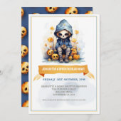 少年スカルグリームリーパーハロウィーン 招待状 (正面/裏面)