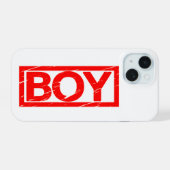 少年スタンプ iPhone 15ケース (裏面横)