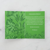 少年スペインの用の青い恐竜ジャングル誕生日 カード (内部)