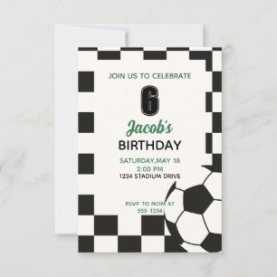 少年スポーツサッカー誕生日パーティー 招待状